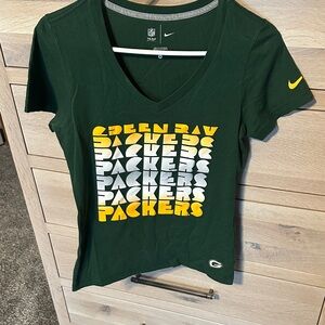 Nike Green Packers Tee with Yellow and White Accents
